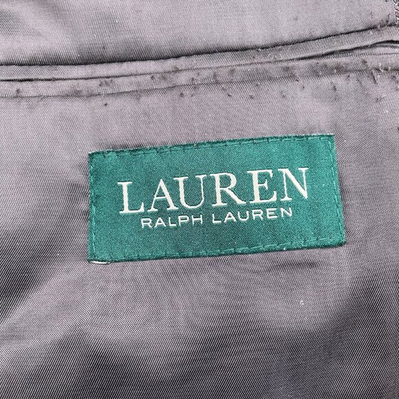 Lauren Ralph Lauren Blazer Men 42L Blue Brown‎ Glen Plaid Classic Career Wool - Picture 11 of 14